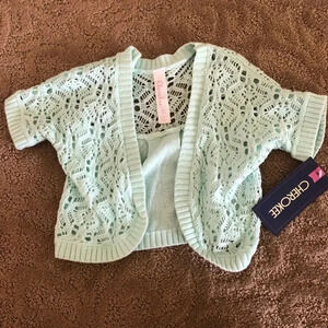Cherokee summer sweater xs 4/5 aqua mint nwt